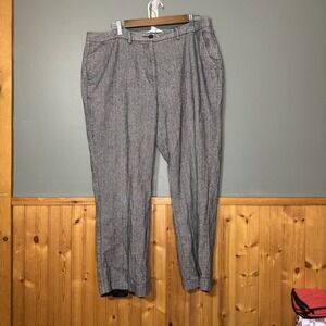L.L. Bean Classic Fit Hound's-tooth Lined Wide Leg Pants Size 18 Petite